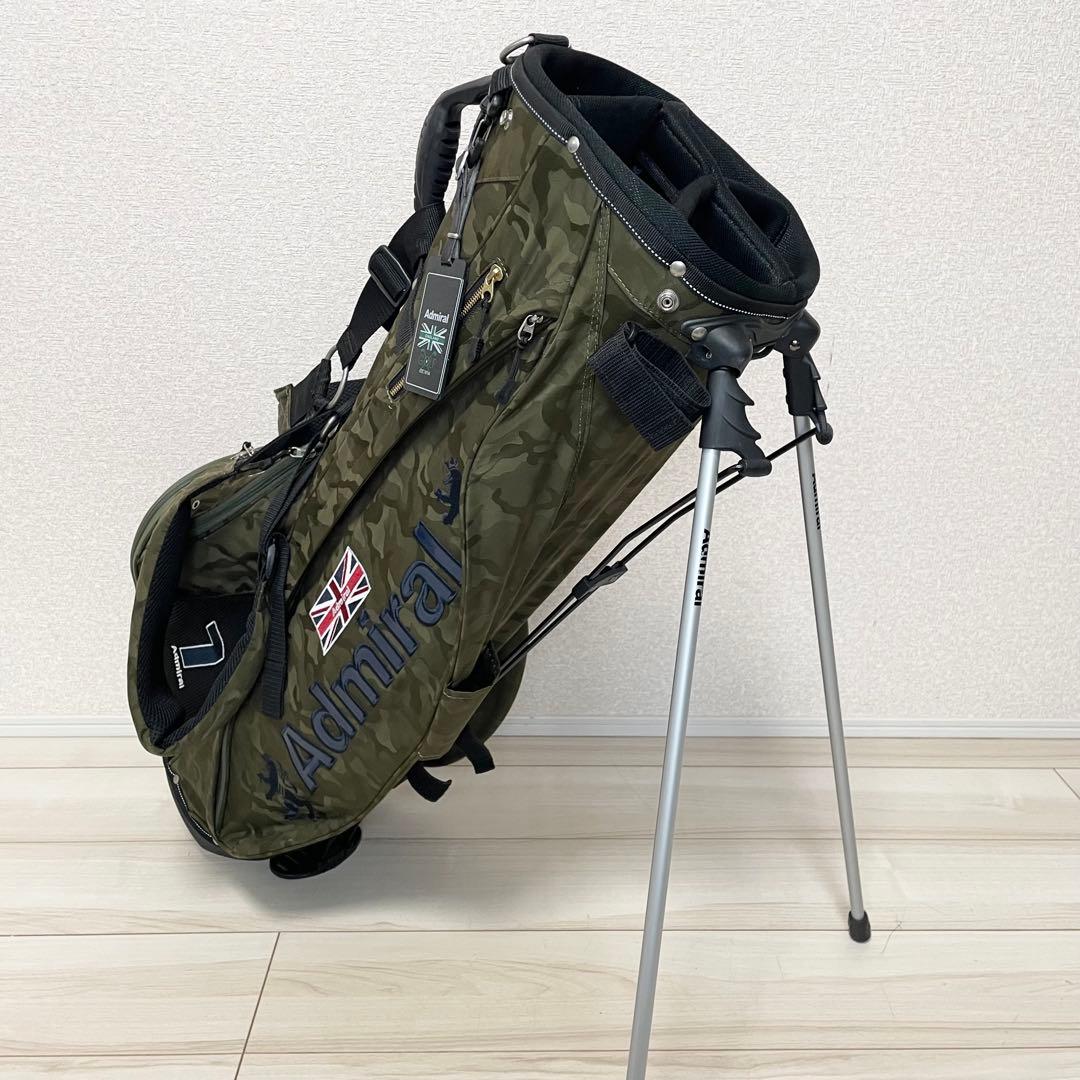 【良品】 Admiral スタンド　キャディバッグ　迷彩　カモフラ