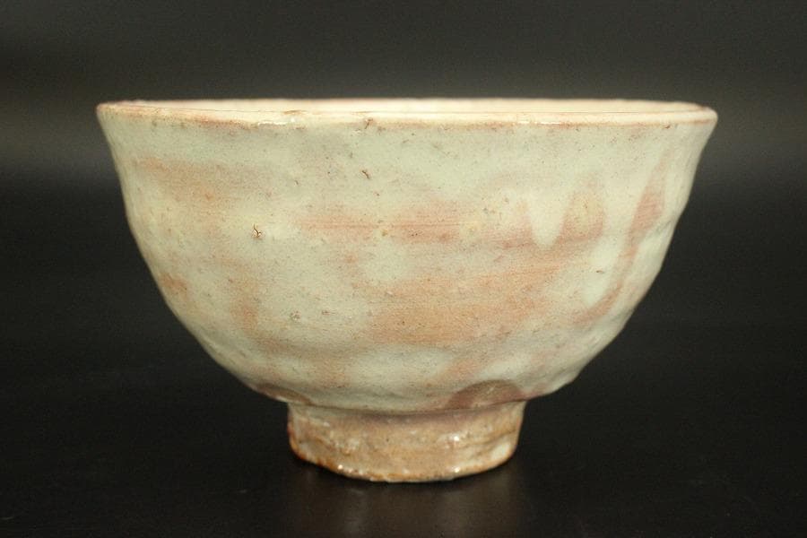 茶道具 萩茶碗 岡田裕 共布 木箱付(メ1383)