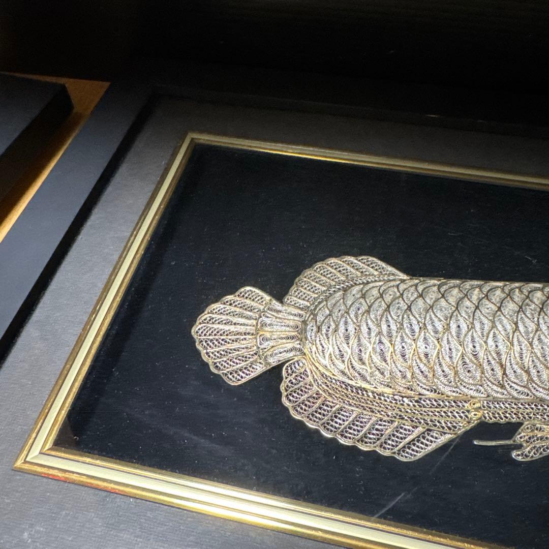 アロワナ　額　壁飾り　2つセット