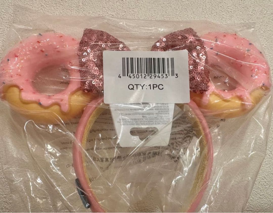 ディズニー 海外 カチューシャ ピンク ミニー ドーナツ お菓子