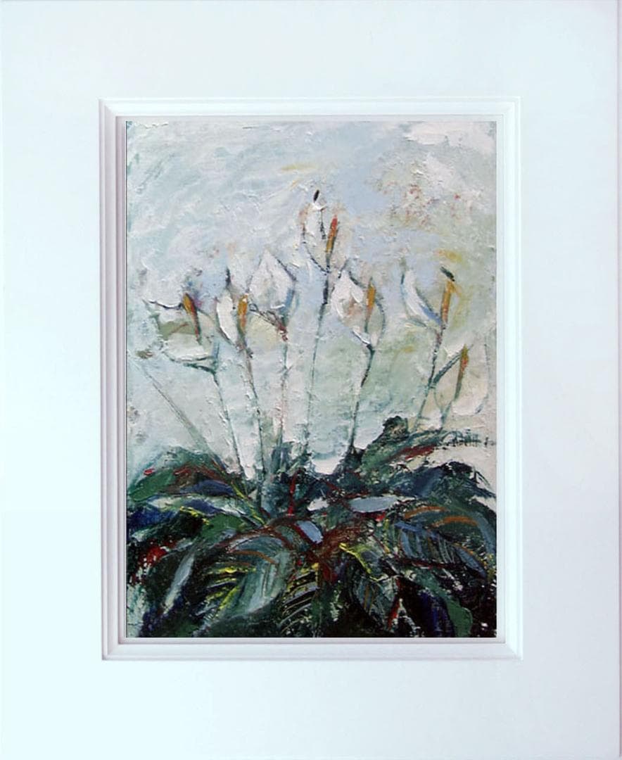 油絵 菅家令子 絵 絵画 インテリア uF6-111802 花