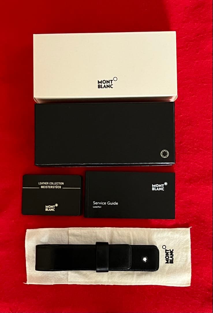 モンブラン 万年筆 ボールペン レザーペンポーチ ペンケース１本差❗️ケース付‼️