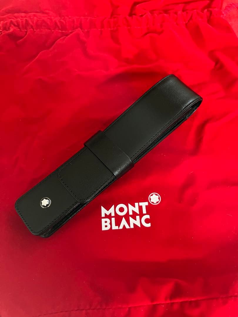 モンブラン 万年筆 ボールペン レザーペンポーチ ペンケース１本差❗️ケース付‼️
