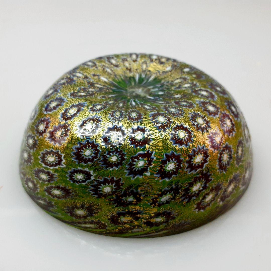 MURANO ムラノ 金彩 グリーン ミルフィオリ お碗 皿