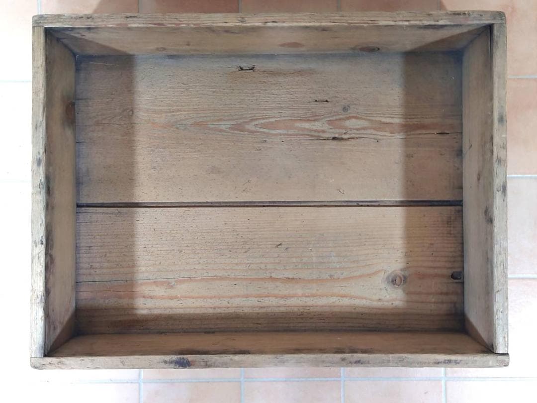 レトロ 木箱 健康パン アンティーク インテリア 収納箱 戦前