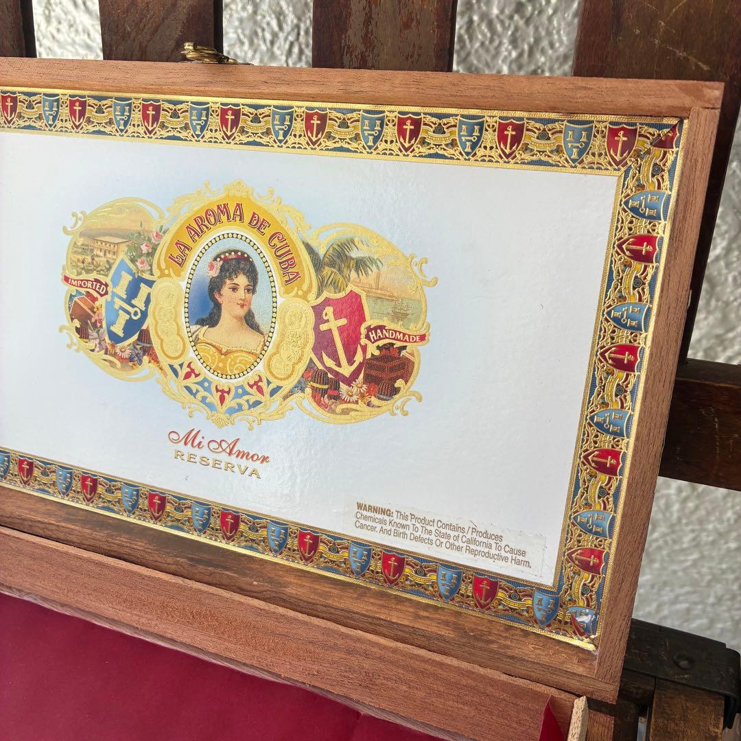 木製シガレットケース収納木箱ハンドメイドアメリカアンティークUSAヴィンテージ