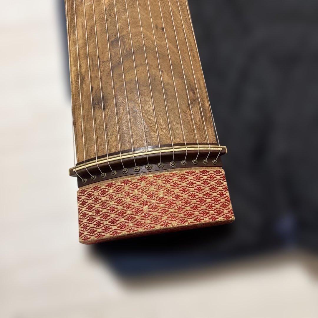 琴 13弦 すだれ彫 ケース付き 和楽器 こと 練習用 美品