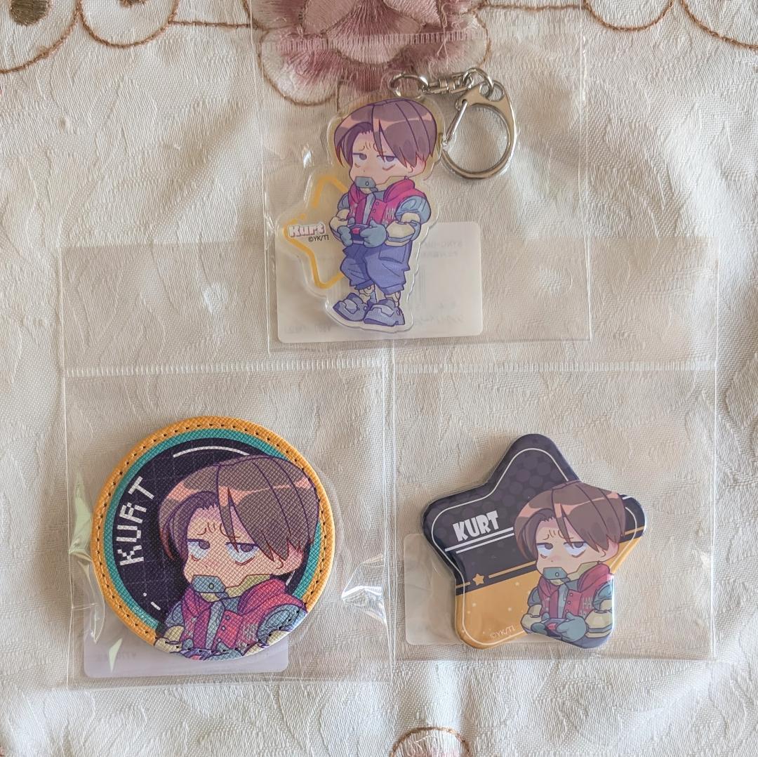 ミルキーサブウェイ1特典 カート&マックス アクスタ 缶バッジ カードステッカー