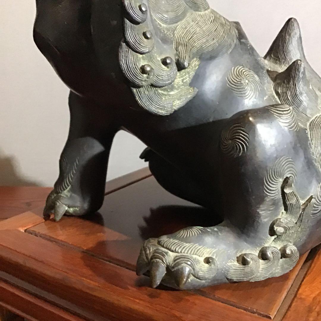 古銅獅子香炉　清朝　　　　　　　　　書5