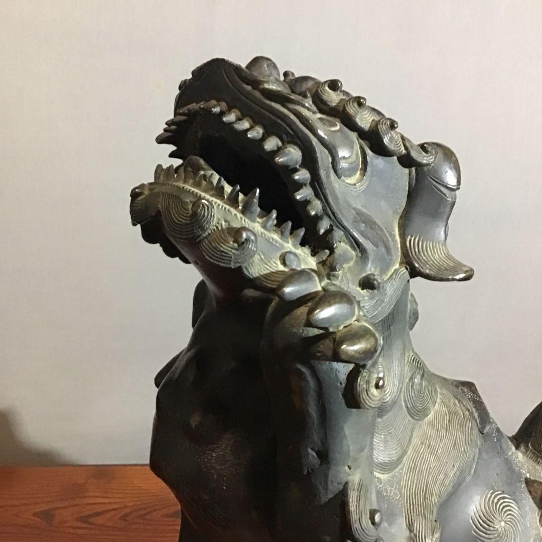 古銅獅子香炉　清朝　　　　　　　　　書5