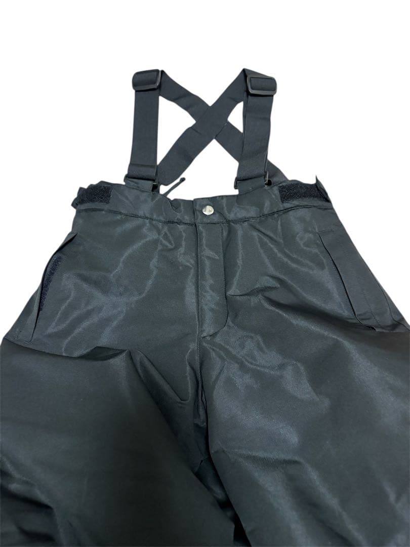 新品スキースノボウェア150サイズ調整可能上下セットセパレート白黒ピンクラテ