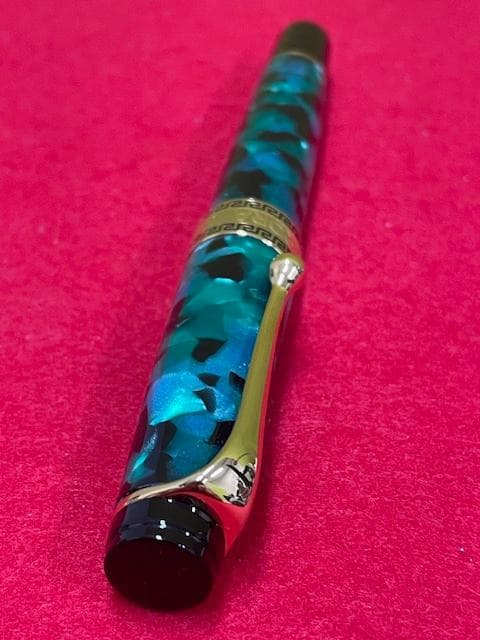 takaアウロラ オプティマ グリーン万年筆 14K EF 付属品付