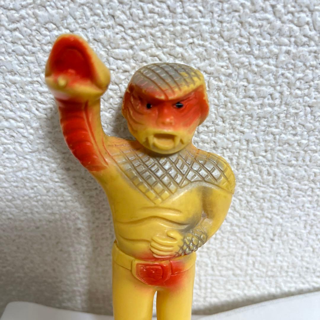 ⚠️当時物・貴重　仮面ライダー　コブラ男　ミニソフビ　旧バンダイ製　石森プロ