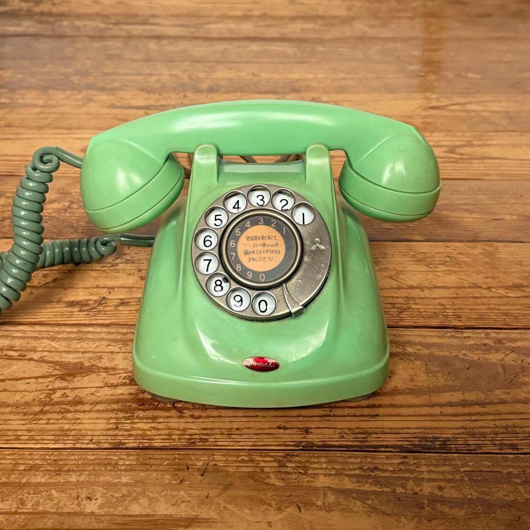 昭和 電話 黒電話 4号 レトロ 電電公社 わかくさ ビンテージ アンティーク