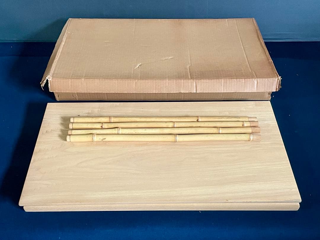 【良品】「祖」 竹台子 行台子 大棚 組立式 紙箱 茶道具 (27F③)