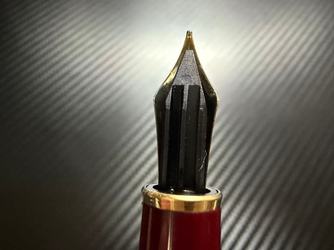 美品 モンブラン マイスターシュテュック 144 ボルドー 全金 F 万年筆