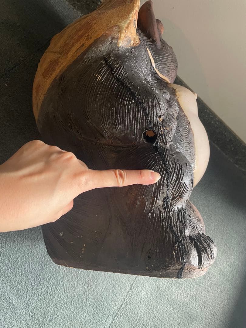 たぬきの置物　信楽焼　高さ47cm