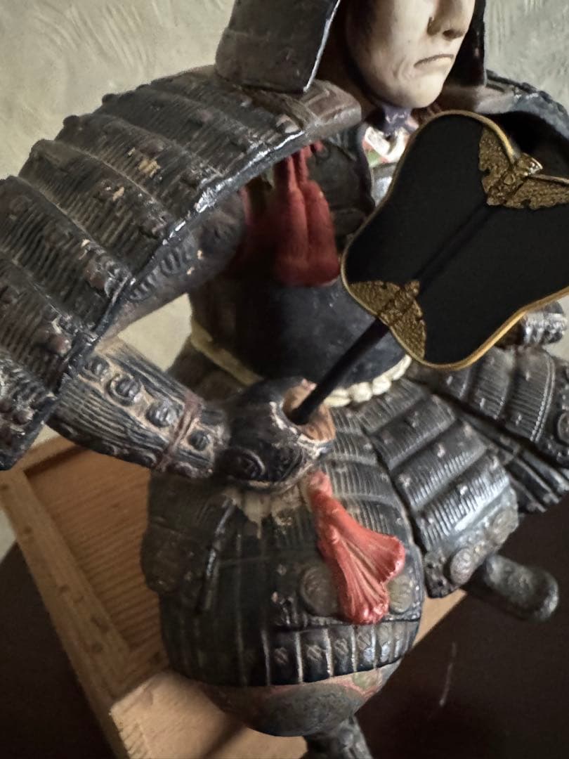 伊達政宗公塑像　大正期頃　博多人形