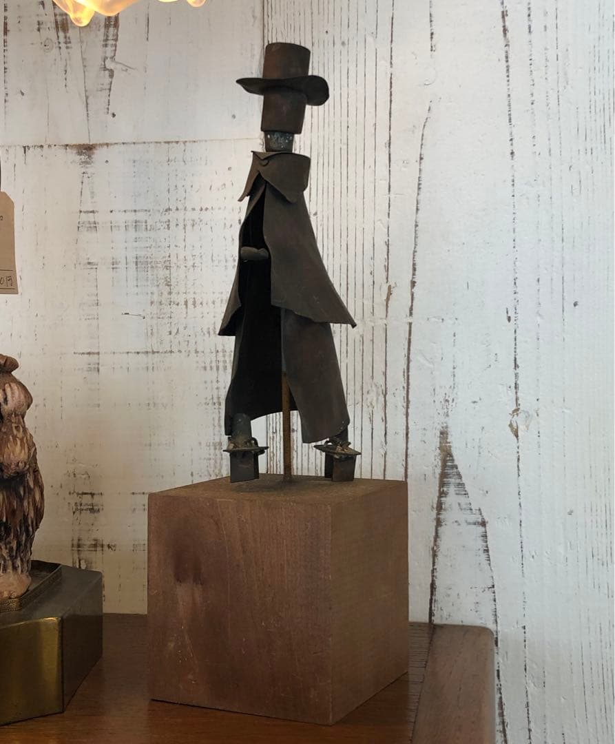 ◆395◆松林三吉　ブリキ　紳士像　人形