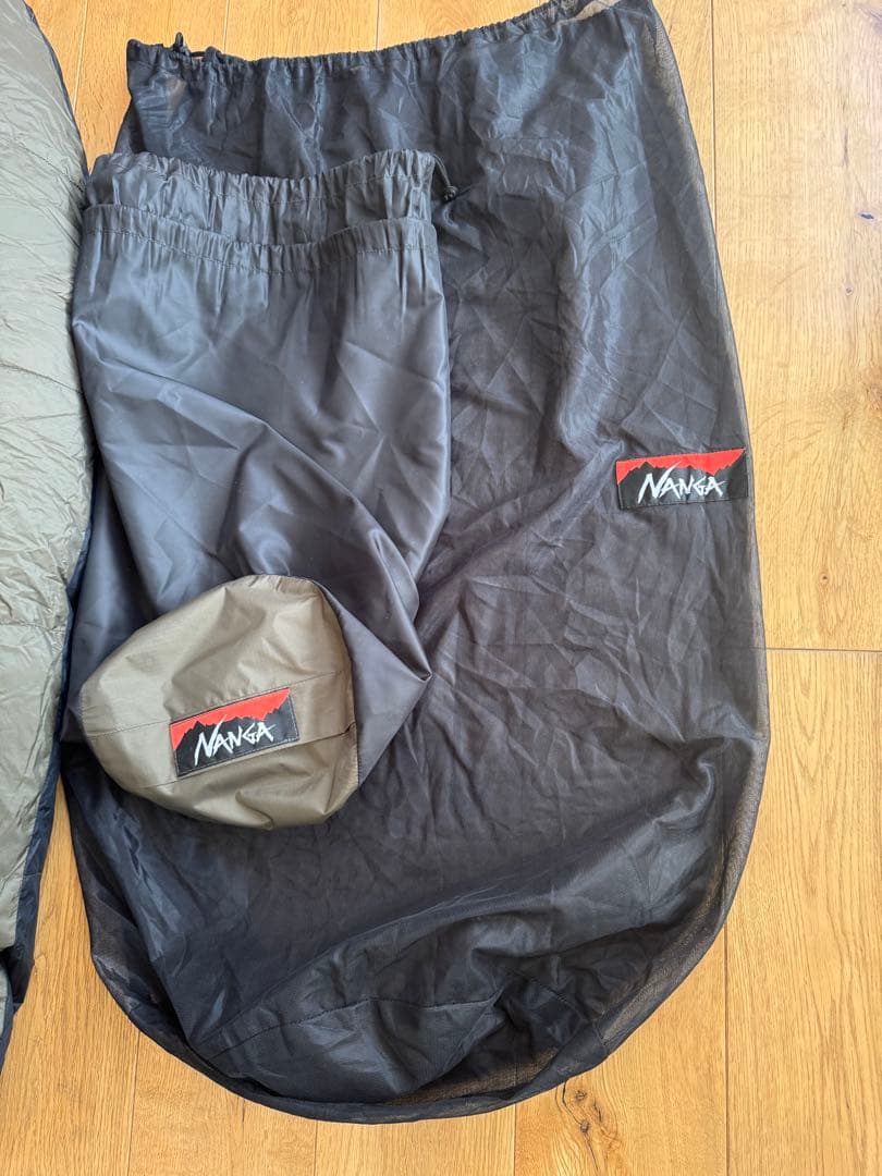 NANGA 寝袋 日本製 ダークグレー/ブラック