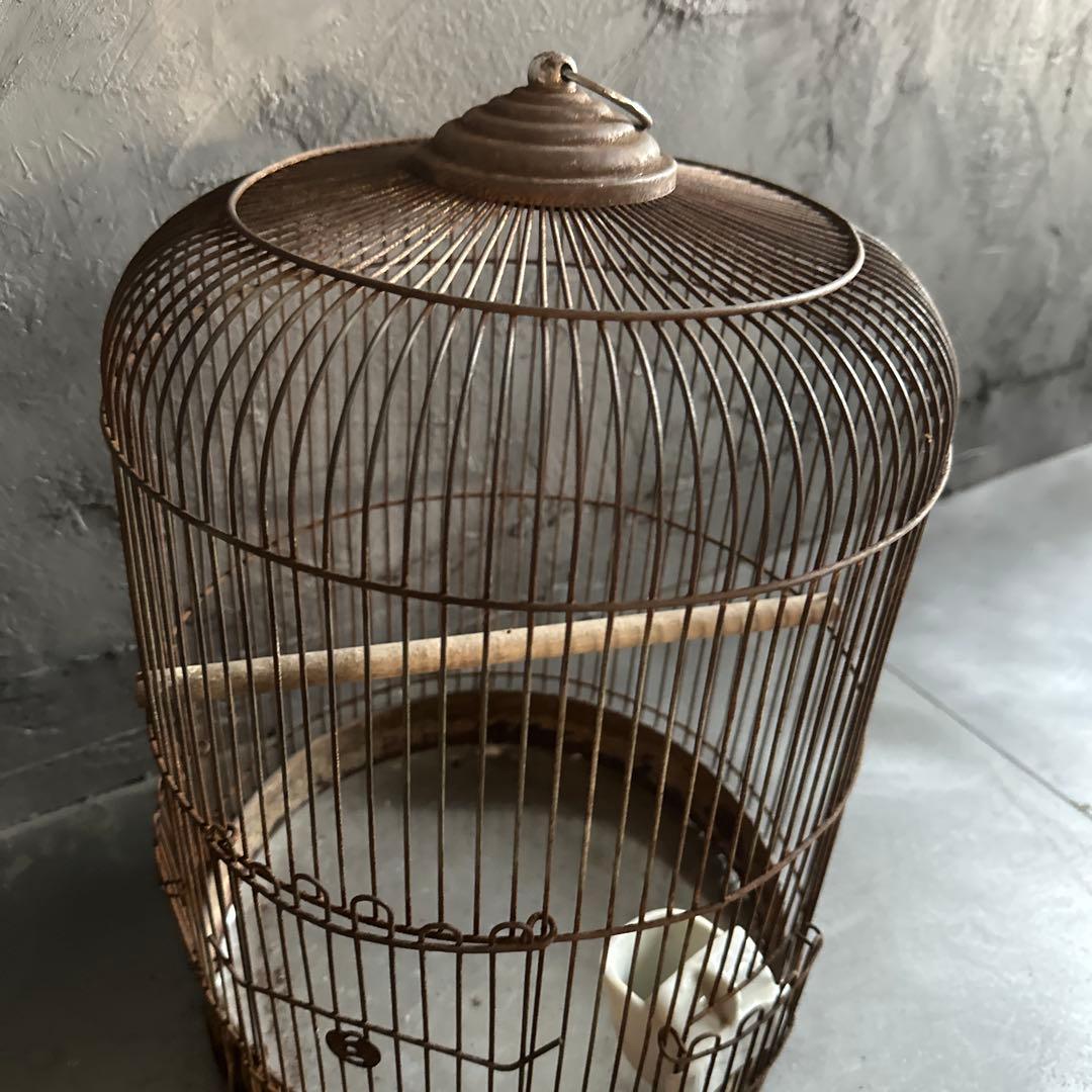 瞬間的お値下げ‼️ヴィンテージ　シャビーな鳥籠　鳥カゴ