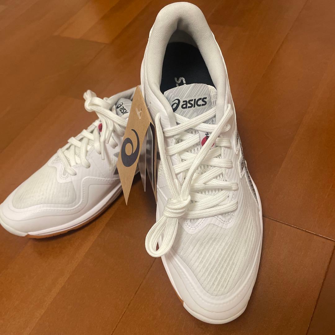 asics バレーボールシューズ 24.0cm ホワイト、シューズケース付き