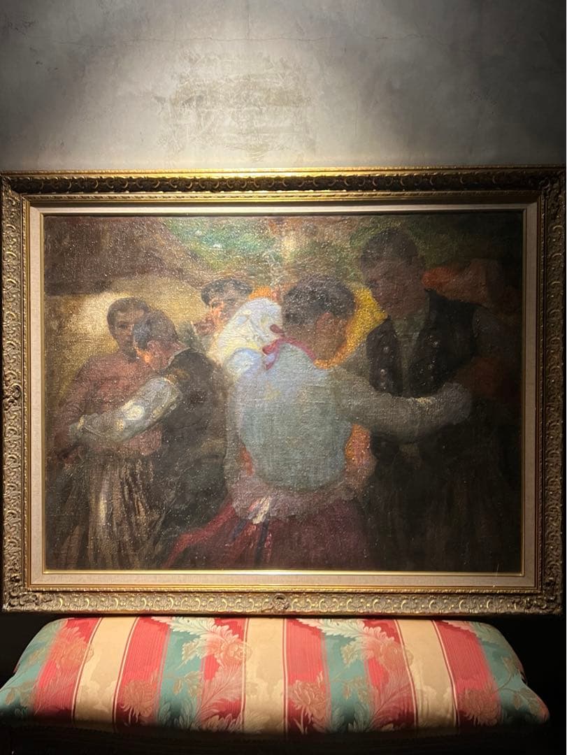 大作　油彩画　【舞踏会】　肉質画