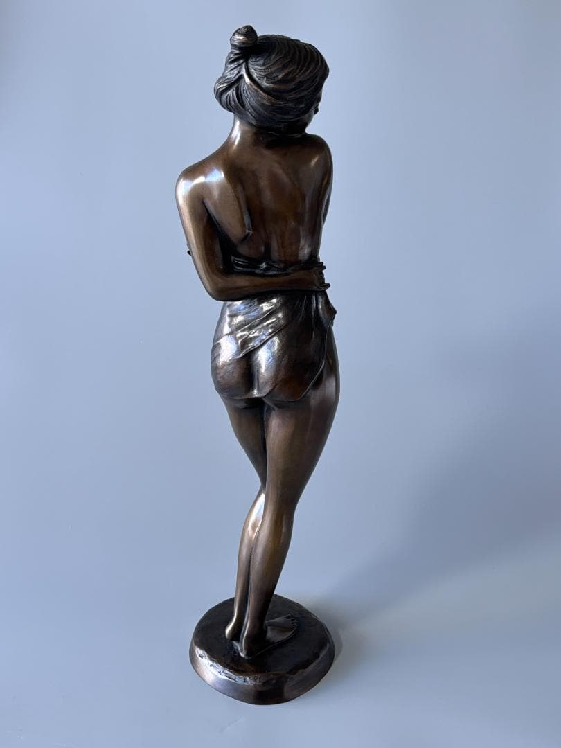 竹中正晴 ブロンズ像 はじらい 女性像 裸婦 高岡銅器 高さ62㎝