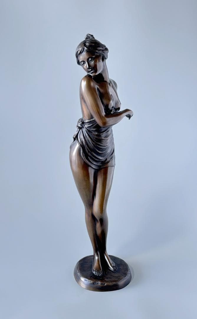 竹中正晴 ブロンズ像 はじらい 女性像 裸婦 高岡銅器 高さ62㎝