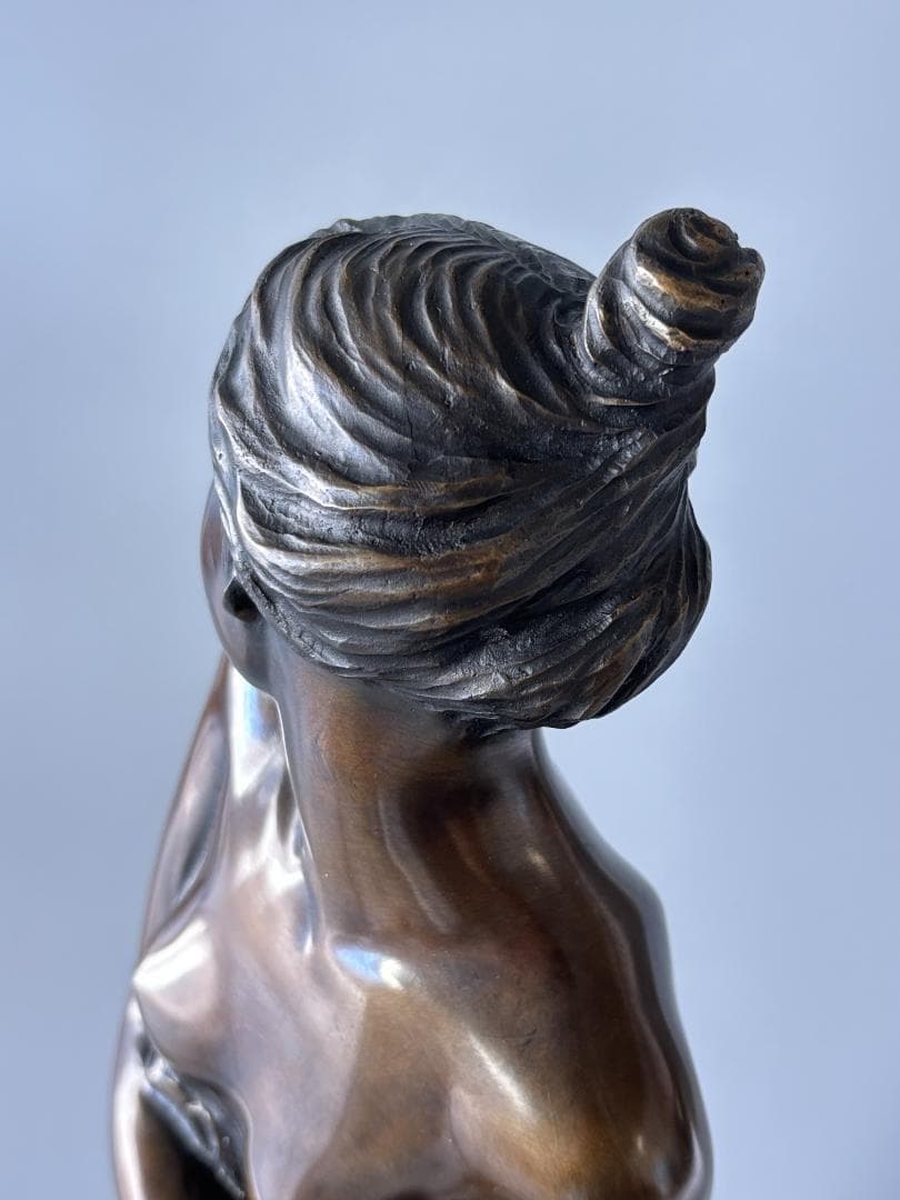 竹中正晴 ブロンズ像 はじらい 女性像 裸婦 高岡銅器 高さ62㎝