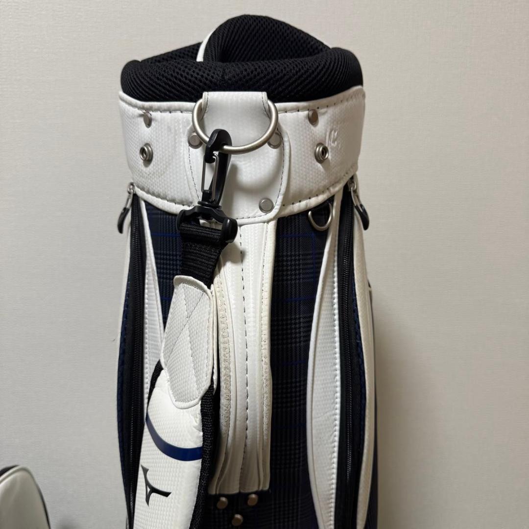 MIZUNO ミズノ キャディバッグ ゴルフバック タータンチェック フード付き