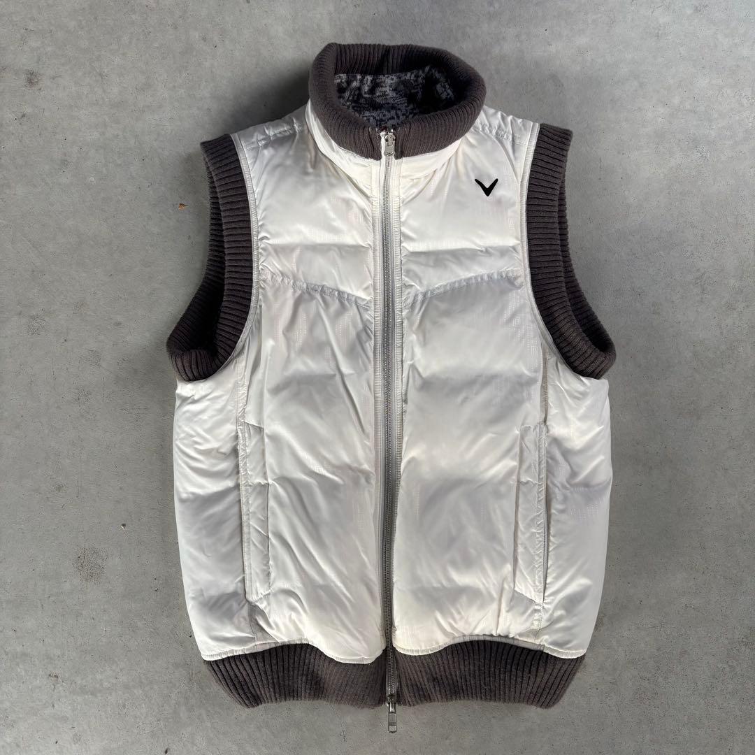 美品 キャロウェイ レッドレーベル ダウンベスト リバーシブル M