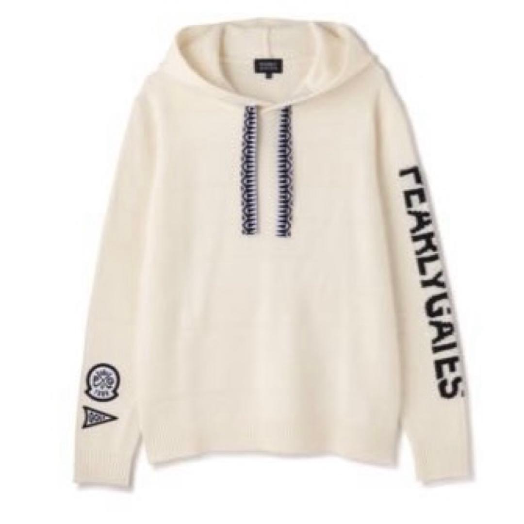 美品　パーリーゲイツ　ウール　カシミヤ フーディ　ニット　プルオーバー サイズ5