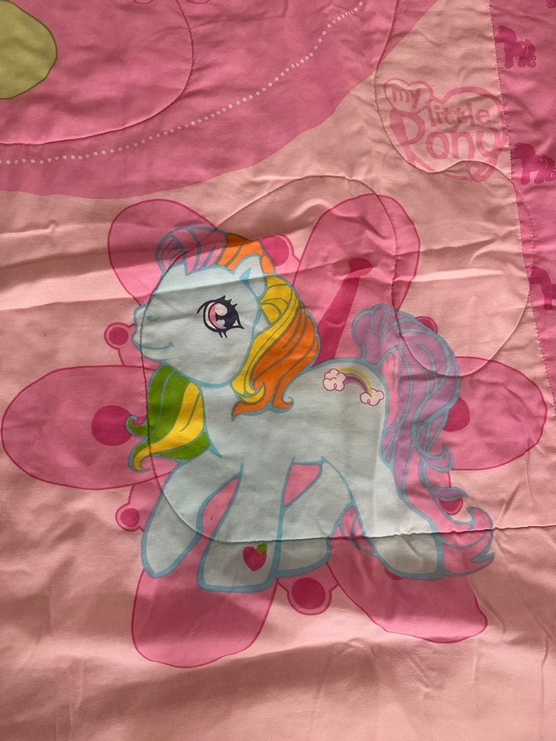 マイリトルポニーふとん　ヴィンテージ USAブランケット　ケアベア　ナイルパーチ