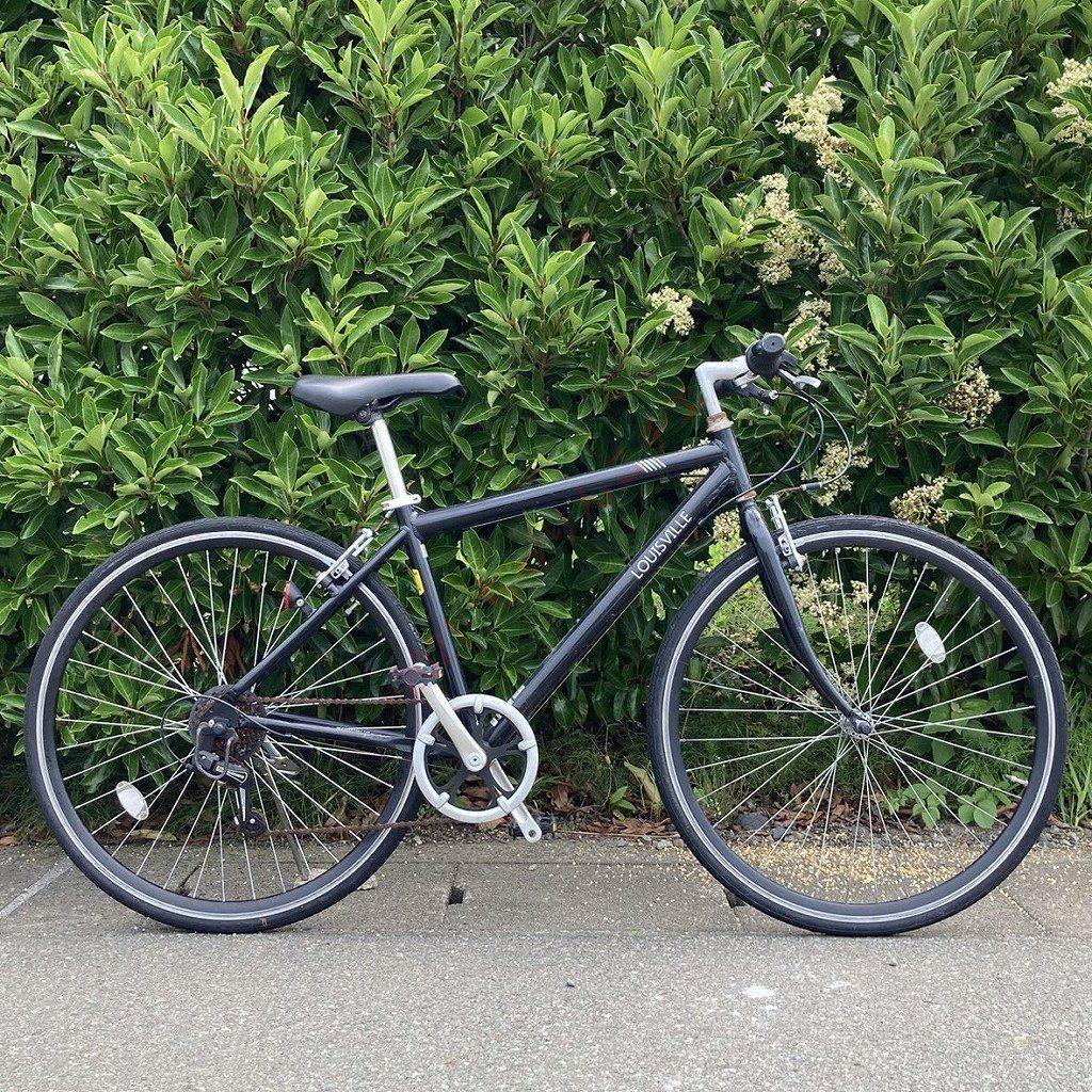 【点検/整備渡し】 外装6段 黒 700c 街乗り クロスバイク 自転車