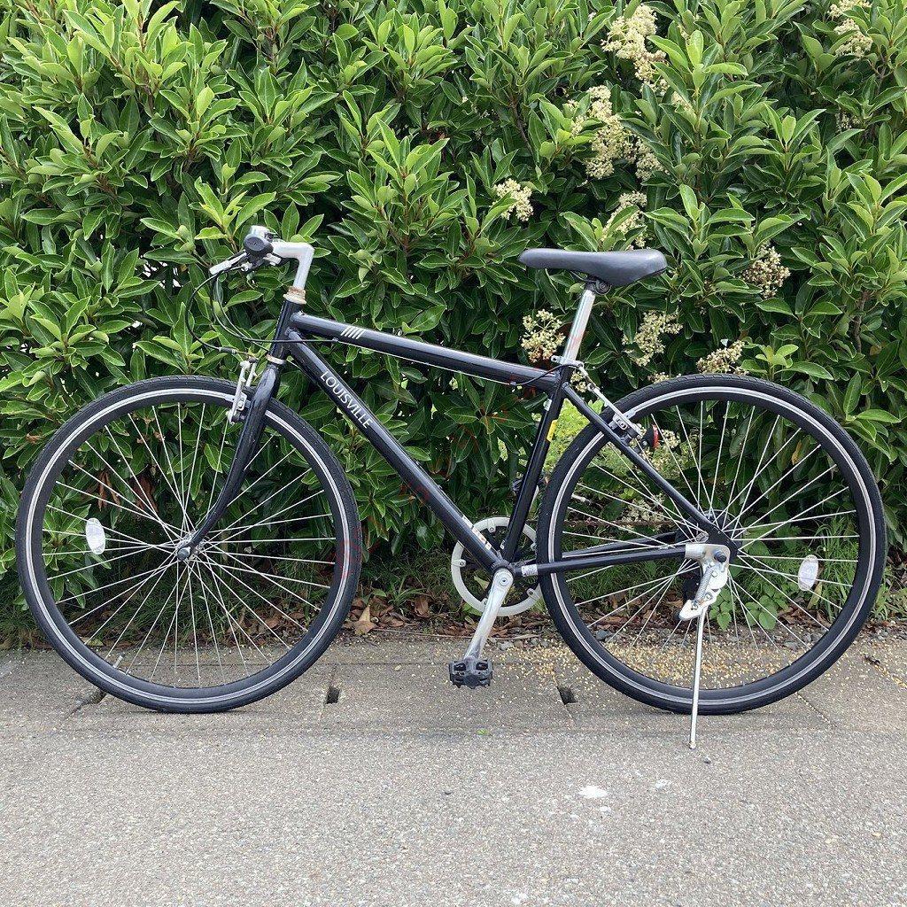 【点検/整備渡し】 外装6段 黒 700c 街乗り クロスバイク 自転車