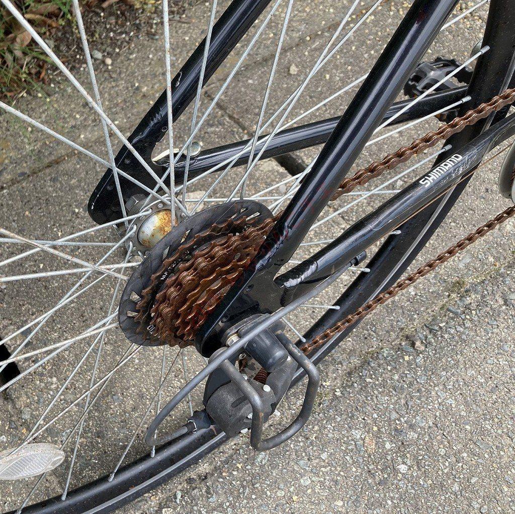 【点検/整備渡し】 外装6段 黒 700c 街乗り クロスバイク 自転車