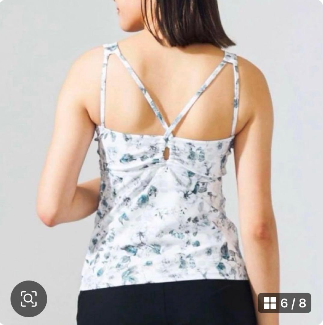 Chacott バランス ヨガウェア トップス キャミソール ブルー ローズ L