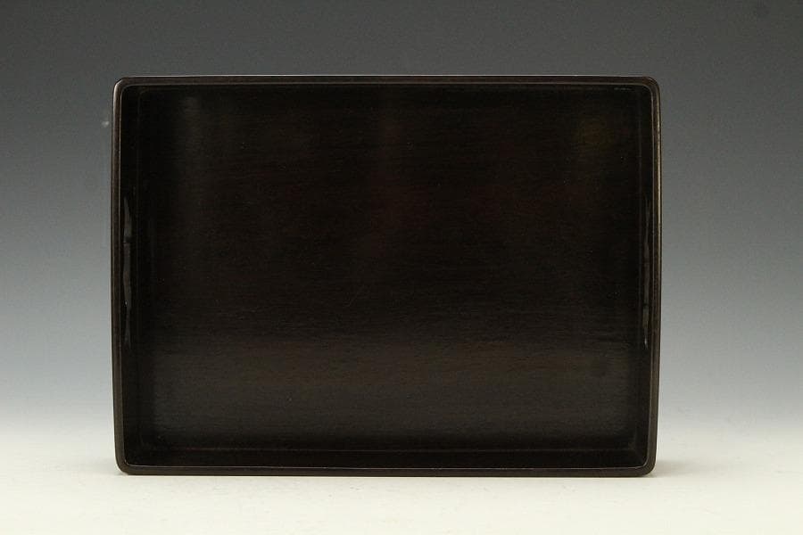 高級 本 紫檀 双魚透 煙草盆 本紫檀 重厚 共箱 旧家蔵出