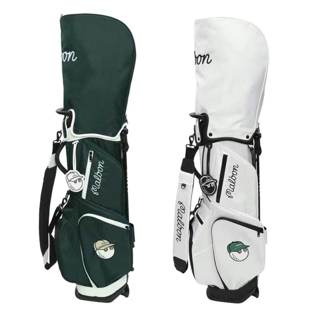 超人気☆Malbon Golf マルボン ゴルフ キャディバッホワイト09