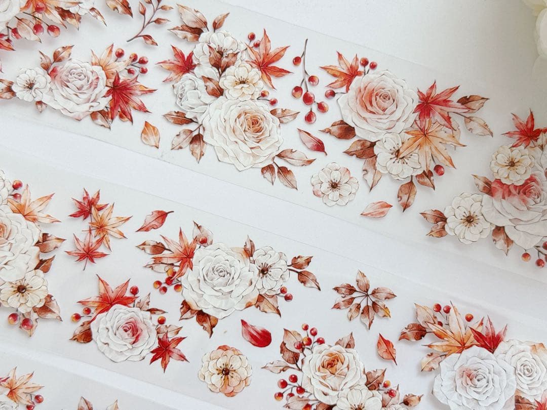 咔咔STUDIO《枫林晚》海外マスキングテープ　マステ 【2641】