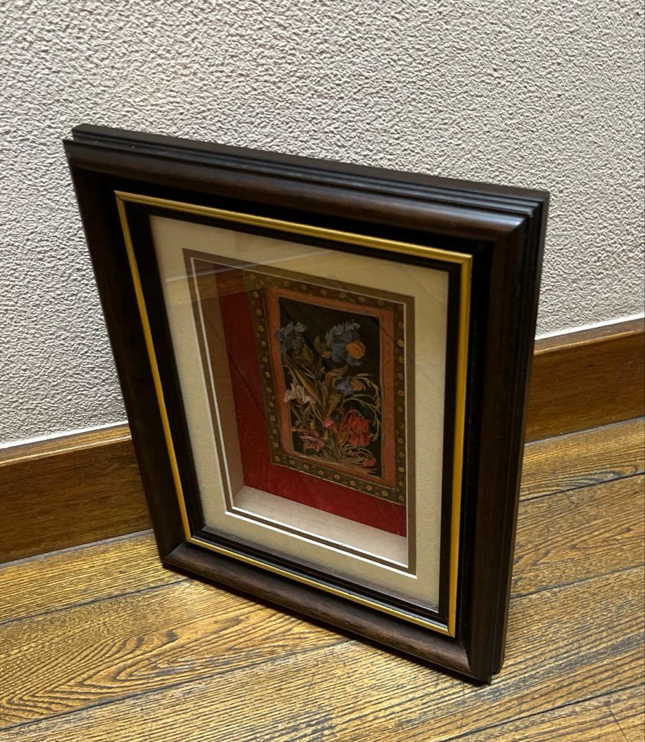 壁掛け　エナメルフラワー　アンティーク