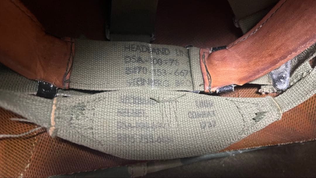 【実物】ヘルメット 米軍 ベトナム戦争M1 軍幕 ミッチェルパターン