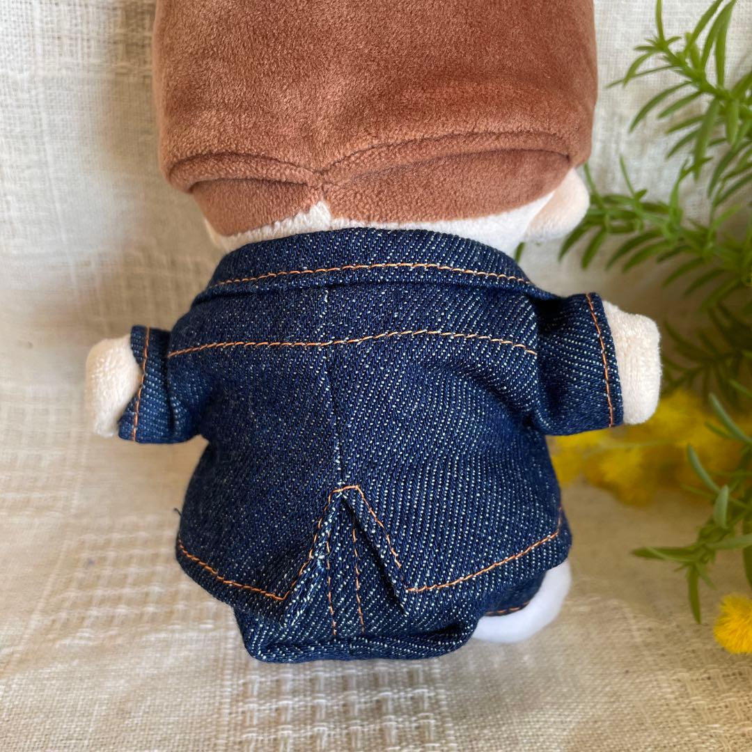 1613 ちびぬいちゃんのデニムセットアップ銀ボタン