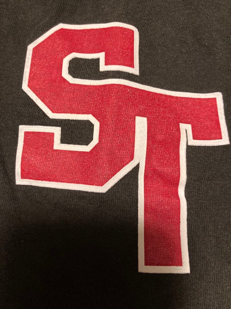 90's OLD STUSSY 紺タグ 袖プリントロンT Mサイズ USA製