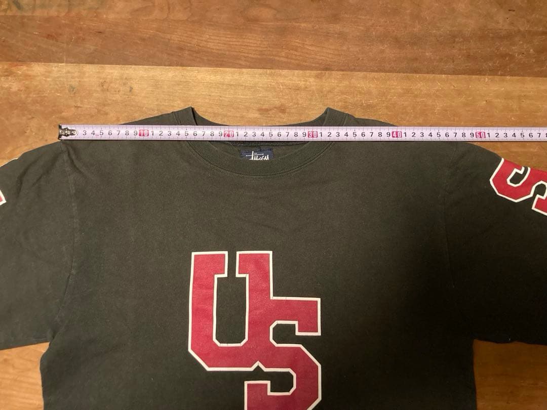 90's OLD STUSSY 紺タグ 袖プリントロンT Mサイズ USA製