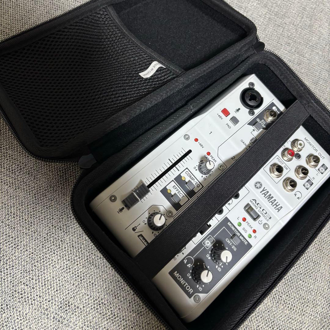 YAMAHAAG03ミキシングコンソールフルセット（ケーブル類＋専用ケース付き）