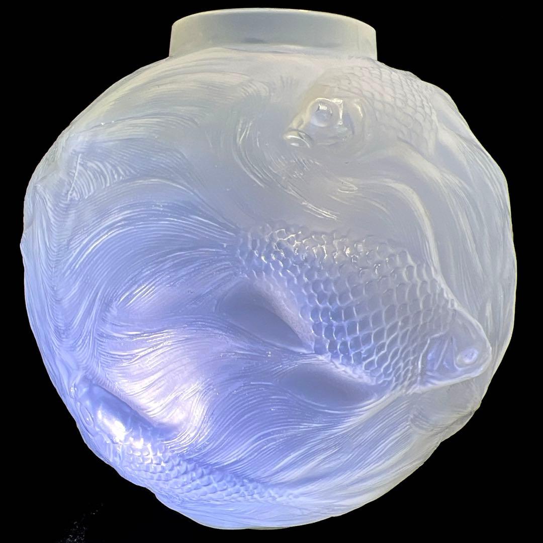 専用1920年頃　ルネ・ラリックFORMOSEウランガラス花瓶　高さ約17.5㎝