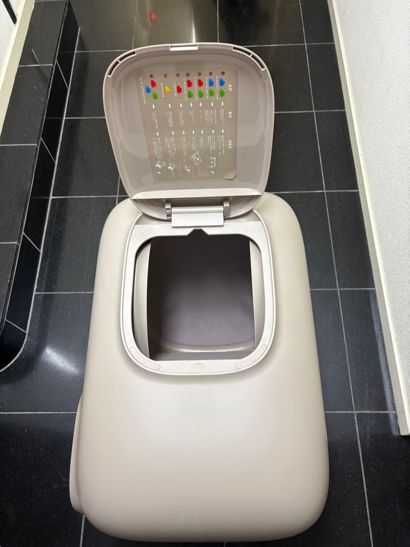 Pety自動猫用トイレ 四角形ベージュ