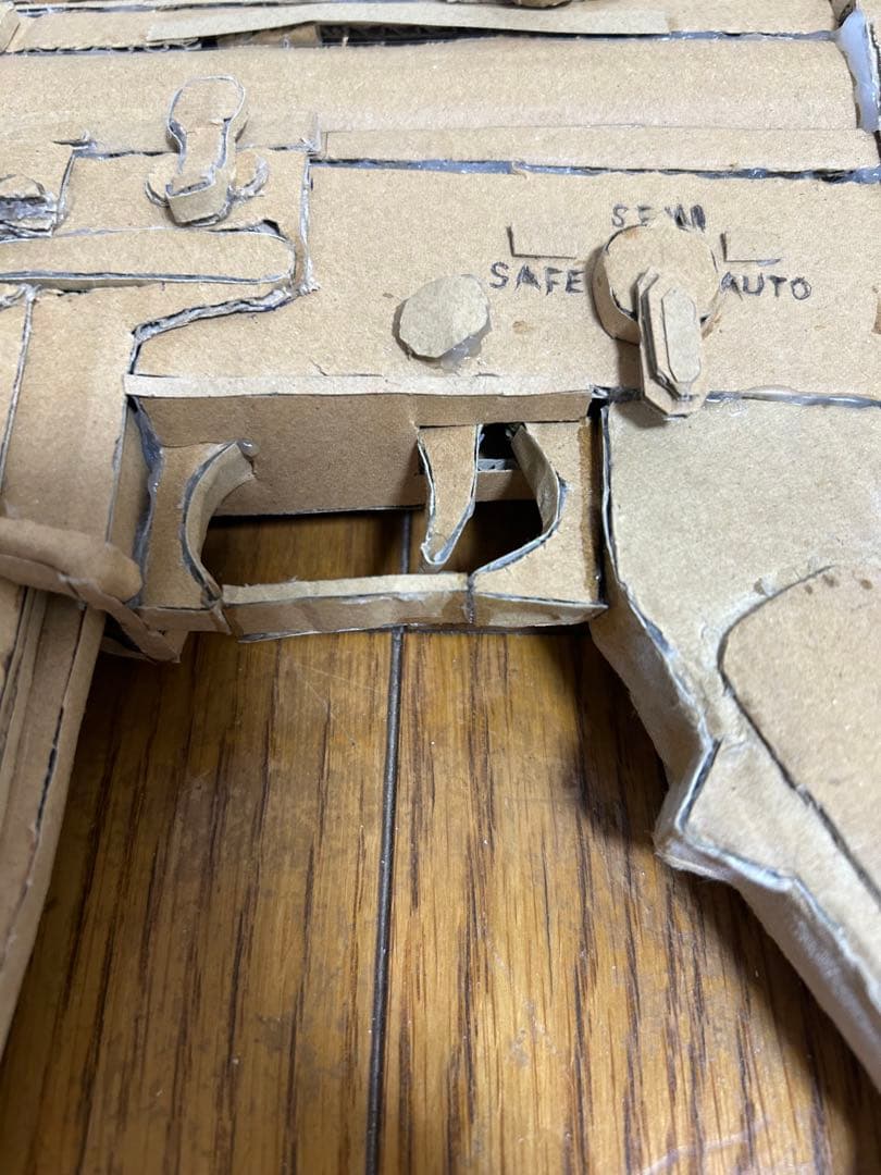 M4A1 ダンボールアート 可動 パーツ取り外し可能